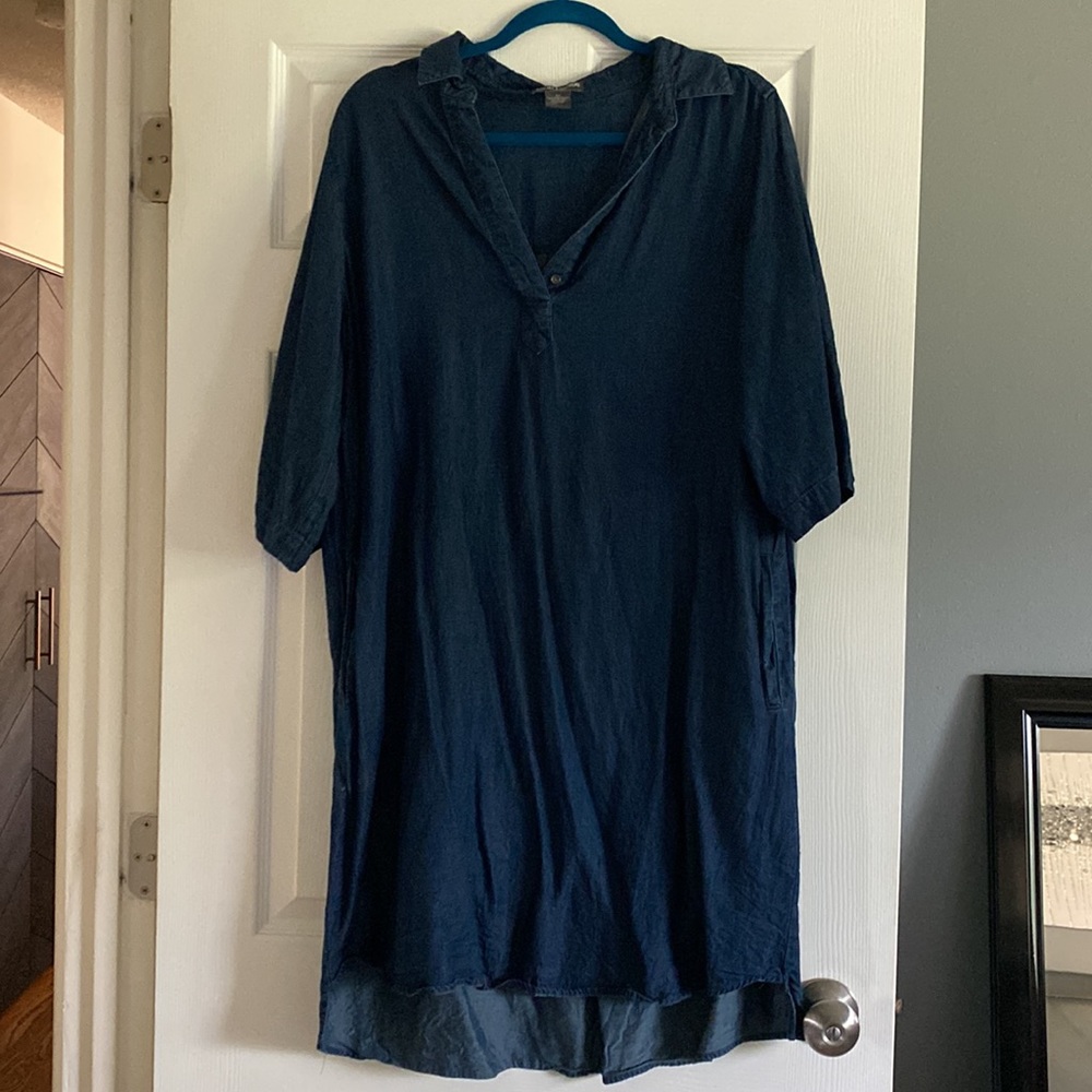 Blue jean shift dress